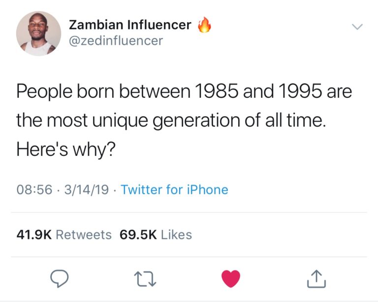 People born between the years 1985-1995 are different from others